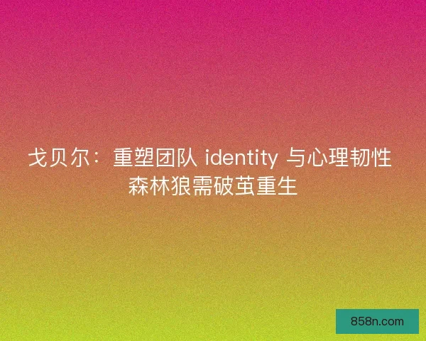 戈贝尔：重塑团队 identity 与心理韧性 森林狼需破茧重生